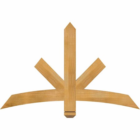 Ekena Millwork Alberta Rough Sawn Timber Gable Bracket, Western Red Cedar, 48"W x 30"H x 2"D x 4"F, 15/12 Pitch GBW048X30X0204ALB00RWR